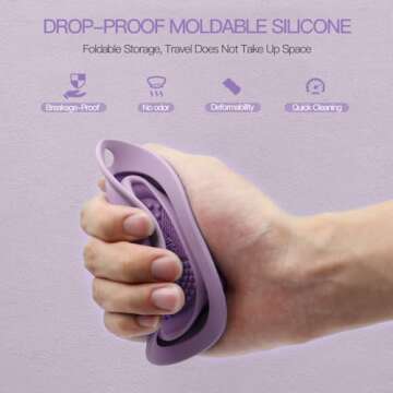 Silicone Foldable Makeup Brush Cleaner, Brush Scrubber Bowl, Portable Washing Tool Cosmetic Brush Cleaner (Pink)