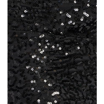 Festive Black Sequin High Waisted Leggings by Tipsy Elves