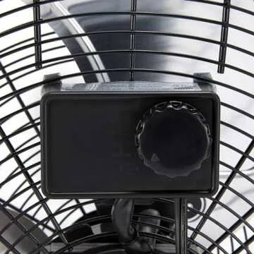 Amazon Basics Standing, Industrial Floor Fan, 18-Inch High-Velocity, 3 Speeds, Metal Construction and Aluminum Blades, 100W, 8.27"D x 21.85"W x 21.5"H, Black