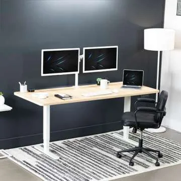 VIVO Electric 71 x 30 inch Sit Stand Desk, Dual Motor Memory Controller Height Adjustment, 2B Series...