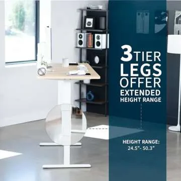 VIVO 71 inch Sit Stand Desk with Dual Motor Adjustment