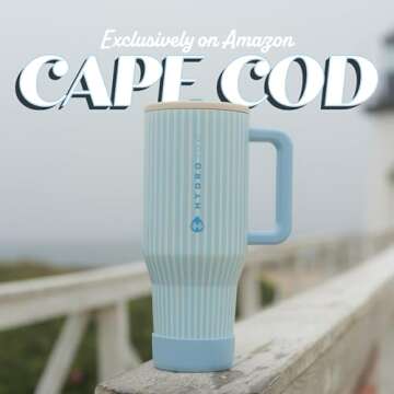 HydroJug Traveler - 40 oz Stylish Water Bottle with Flip Straw & Handle