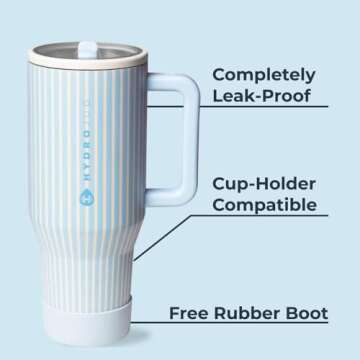 HydroJug Traveler Insulated Water Bottle - 40 oz Leak Resistant