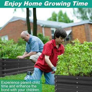 Tigerden Raised Garden Bed for Outdoor Plants - Durable Planter Kit