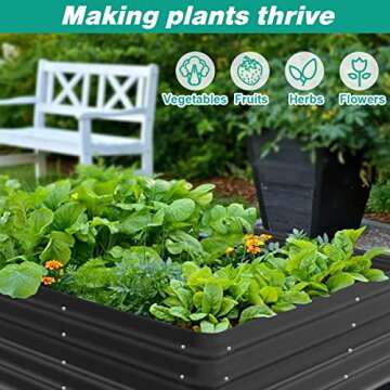 Tigerden Raised Garden Bed for Outdoor Plants - Durable Planter Kit
