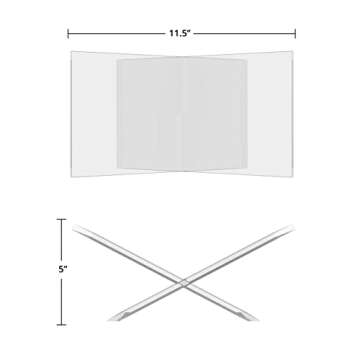 Acrylic Book Stand - Clear Open Book Display Stand – Magazine and Book Holder- for Recipe Cookbooks, Reading, Documents, Textbook