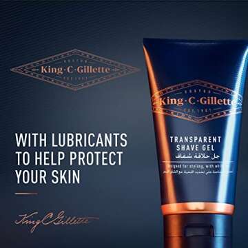 King C. Gillette Men’s Transparent Shave Gel with White Tea and Argan Oil, 5oz