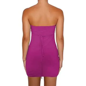 Trendy Argeousgor Off Shoulder Short Tube Dress for Women