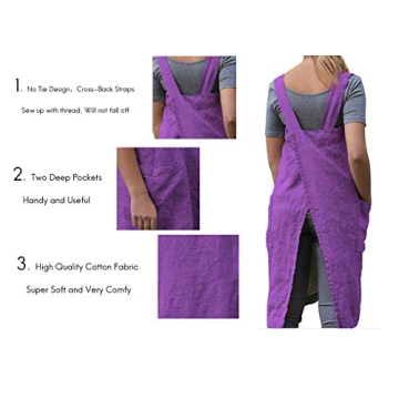 Stylish Women's Pinafore Square Cross Back Apron