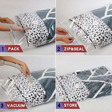Jancosta 12 Combo Space Saver Bags, [12 Pack] Vacuum Storage Bags for Clothes (12 Combo)