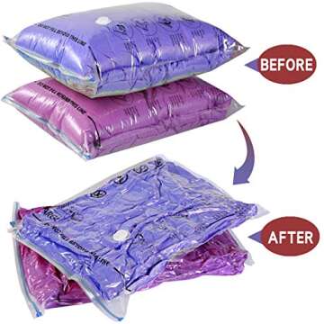 Jancosta 12 Combo Space Saver Bags, [12 Pack] Vacuum Storage Bags for Clothes (12 Combo)