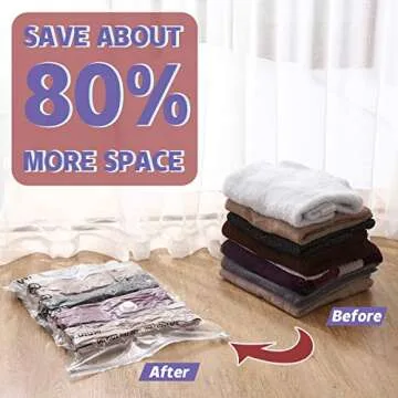 Jancosta 12 Pack Space Saver Bags for Clothes