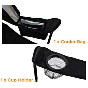 Pacific Pass Quad Camp Chair with Cooler & Cup Holder