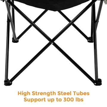 Pacific Pass Quad Camp Chair with Cooler & Cup Holder