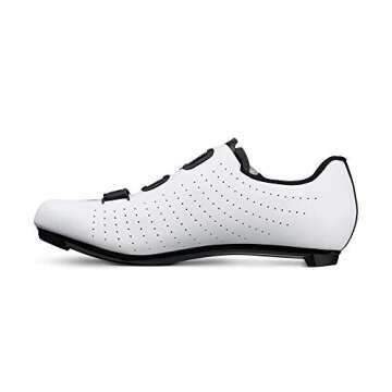Fizik unisex adult Tempo Overcurve Cycling Shoe, White Black, 6.5 - 7 US