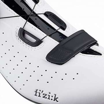 Fizik unisex adult Tempo Overcurve Cycling Shoe, White Black, 6.5 - 7 US