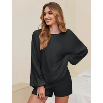 Ekouaer Knit Pajamas Set Soft Stylish Splendid Outfits