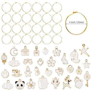 30 Pieces Wine Glass Charms Funny Wine Glass Markers Wine Charms for Glasses Wine Glasses Identifier...