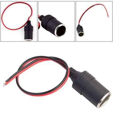 Car Charger Power Cigarette Lighter Female Socket Cable Plug Adapter, DFsuccesCar Cigarette Lighter Splitter Plug, Cigarette Lighter Female Socket Sable DC 12V / 24V Car Charger