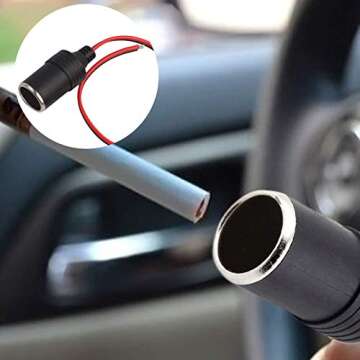 Car Charger Power Cigarette Lighter Female Socket Cable Plug Adapter, DFsuccesCar Cigarette Lighter Splitter Plug, Cigarette Lighter Female Socket Sable DC 12V / 24V Car Charger
