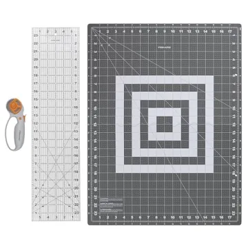 Fiskars Rotary Cutter 3-Piece Set for Seamless Fabric Cutting