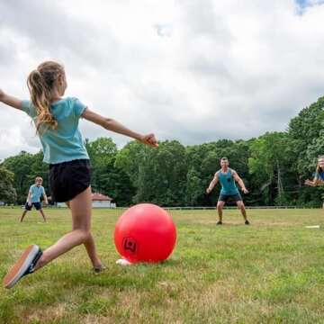 Wicked Big Sports Little Kids Kickball-Supersized Kickball Outdoor Sport Tailgate Backyard Beach Game Fun for All, Original Version, red