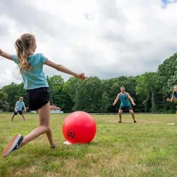 Wicked Big Sports Little Kids Kickball-Supersized Kickball Outdoor Sport Tailgate Backyard Beach Game Fun for All, Original Version, red