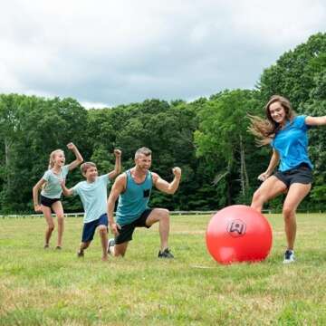 Wicked Big Sports Little Kids Kickball-Supersized Kickball Outdoor Sport Tailgate Backyard Beach Game Fun for All, Original Version, red