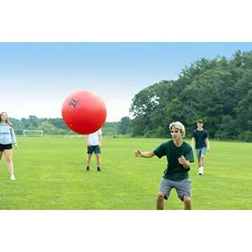 Wicked Big Sports Little Kids Kickball-Supersized Kickball Outdoor Sport Tailgate Backyard Beach Game Fun for All, Original Version, red