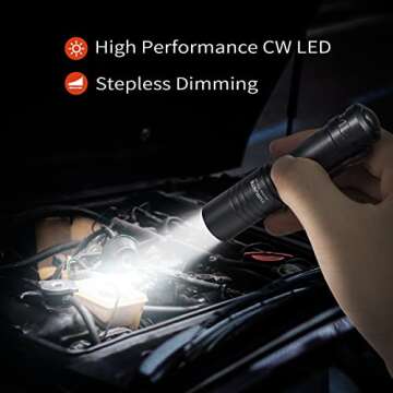 ThruNite Archer Pro V2 EDC Flashlight - 950 Lumens, USB-C Rechargeable, Tail Switch LED Penlight for Camping, Outdoor & Emergency - Cool White (Black)