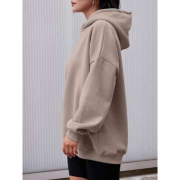AUTOMET Women's Oversized Fleece Hoodie for Fall Winter Fashion