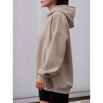 AUTOMET Women's Oversized Fleece Hoodie for Fall Winter Fashion