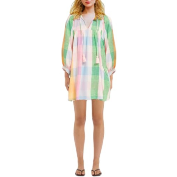 Boho Summer Floral Sundresses Y2k T-Shirt Mini Dresses for Women 2024 Casual Flowy Puff Sleeve Beach Short Babydoll Dress