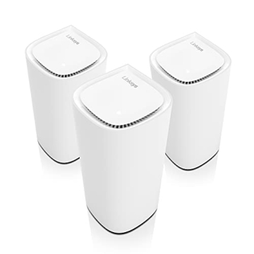 Linksys Velop Pro WiFi 6E Mesh Router - Cognitive Mesh with 6 GHz, 5.4 Gbps Speeds, 9000 sq. ft. Cov...