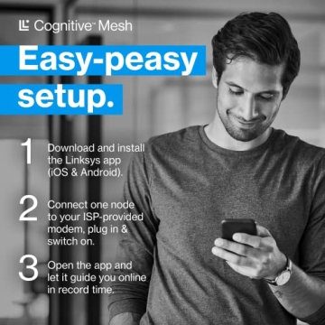 Linksys Velop Pro WiFi 6E Mesh Router with 5.4 Gbps Fast WiFi