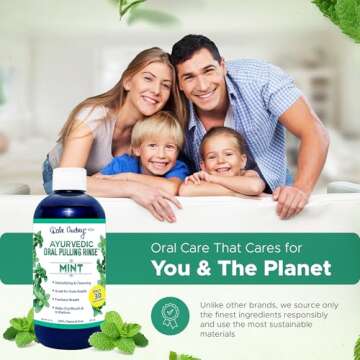 Dale Audrey Oil Pulling for Teeth and Gums | Made in USA Mint Flavored Organic Sesame Oil Pulling | Ayurvedic Rinse to Whiten Your Teeth & Freshen Your Breath