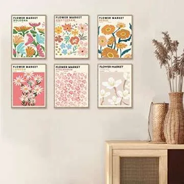 Flower Market Wall Art Prints for Stylish Home Decor