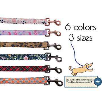 Elegant little tail Dog Leash Heavy Duty Durable & Strong Dog Leash with Comfortable Handle Multipurpose Leashes for Small Medium Large Dogs