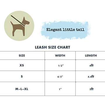 Elegant little tail Dog Leash Heavy Duty Durable & Strong Dog Leash with Comfortable Handle Multipurpose Leashes for Small Medium Large Dogs