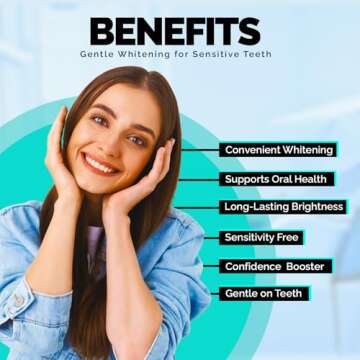 Ollie Teeth Whintening Strips 24 Strips, 12 Treatments, Includes Shade Guide to Track Progress, Supe...