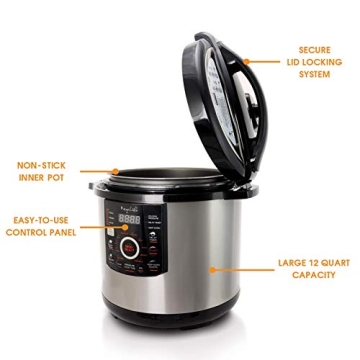 Megachef 12 Quart Digital Pressure Cooker for Easy Meals