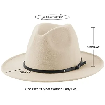 Stylish Lanzom Women’s Wide Brim Panama Hat - Elegant & Comfortable
