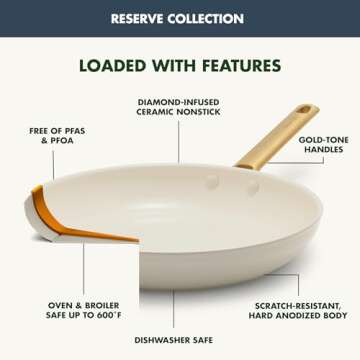 GreenPan Reserve Nonstick Frying Pan Set - Stylish & Durable