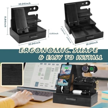 ZAPUVO Wood Phone Docking Station for Men Gifts