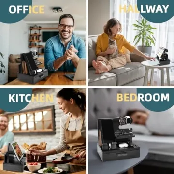 ZAPUVO Wood Phone Docking Station for Men Gifts