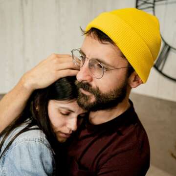 Mens Beanie Hats for Winter Women Slouchy Beanies Unisex Cuffed Knit Hat Skull Cap Yellow One Size