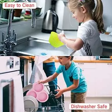 Abnaok 2PCS Silicone Air Fryer Egg Pan with 6PCS Reusable Silicone Baking Cups, Non-Stick Air Fryer Baking Pan, 3 Cavity Silicone Muffin Pans Muffin Cups for Baking