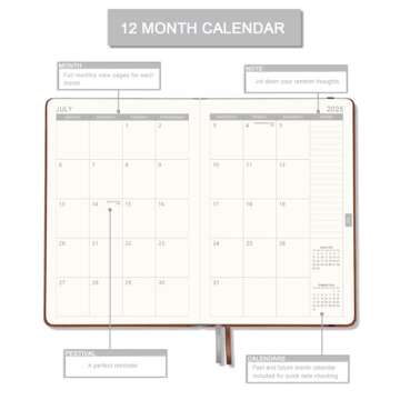 2025 Planner - Weekly, Monthly with Stickers, Elegant Design
