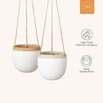Handmade Ceramic Hanging Planters for Indoor Decor