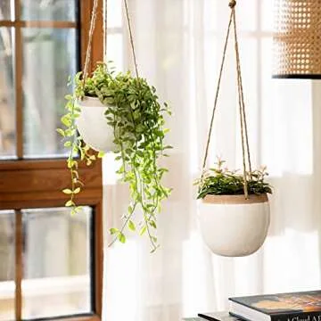 Handmade Ceramic Hanging Planters for Indoor Decor